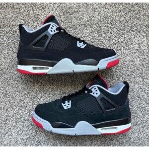 Nike Air Jordan 4 Retro Bred 2019 Size 7 Youth (Size 8.5 Women's)